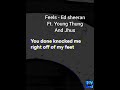 Feels - Ed Sheeran ft Young Thung & Jhus (Lyric Video)