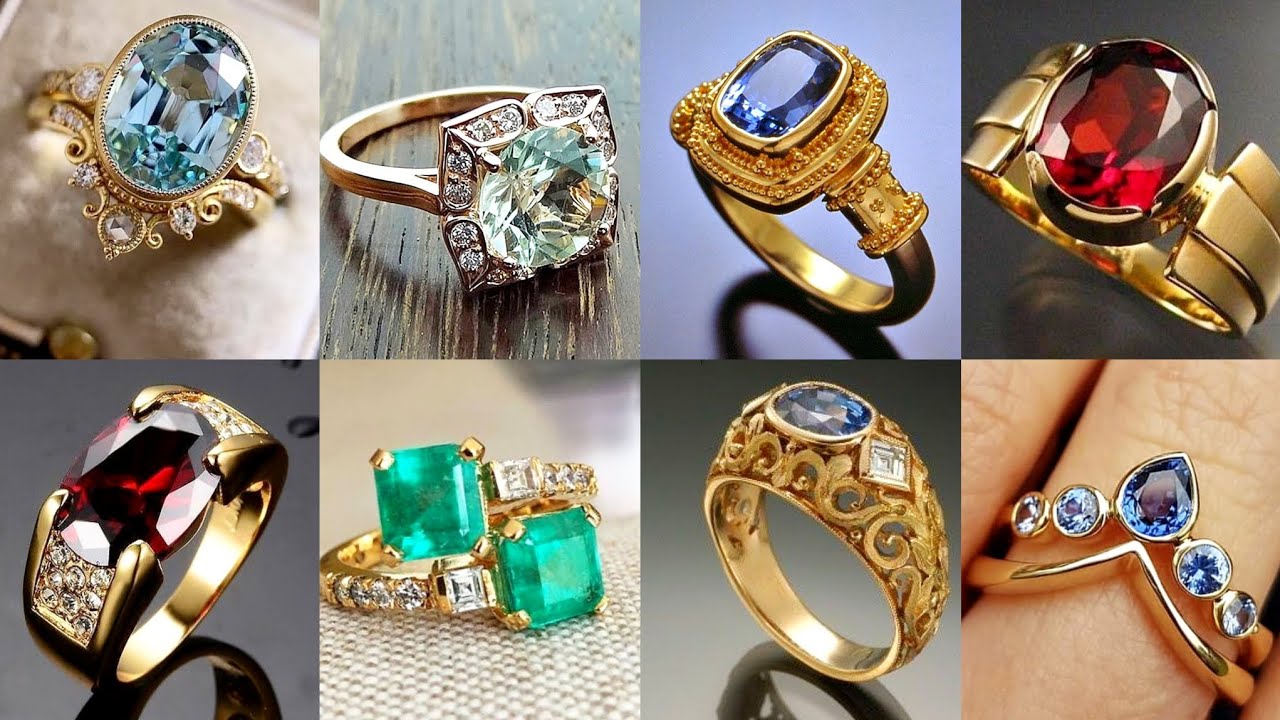 💍 Designer Gemstone Gold Rings Collection | Elegant & Stylish Ring Designs 2025