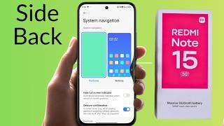 redmi note 15 pro side back button, redmi note 15 side back setting