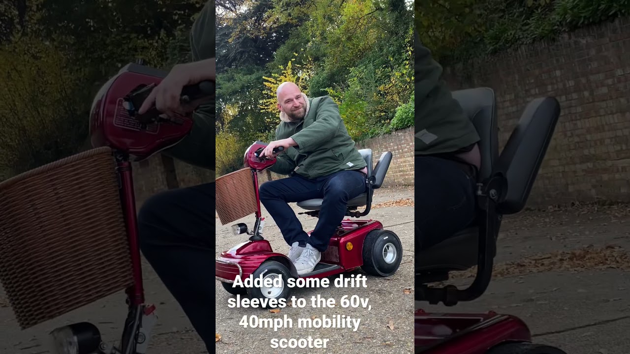 Twin brushless 60v 4000w motors in a mobility scooter. Modified mobility scooter, drift scooter
