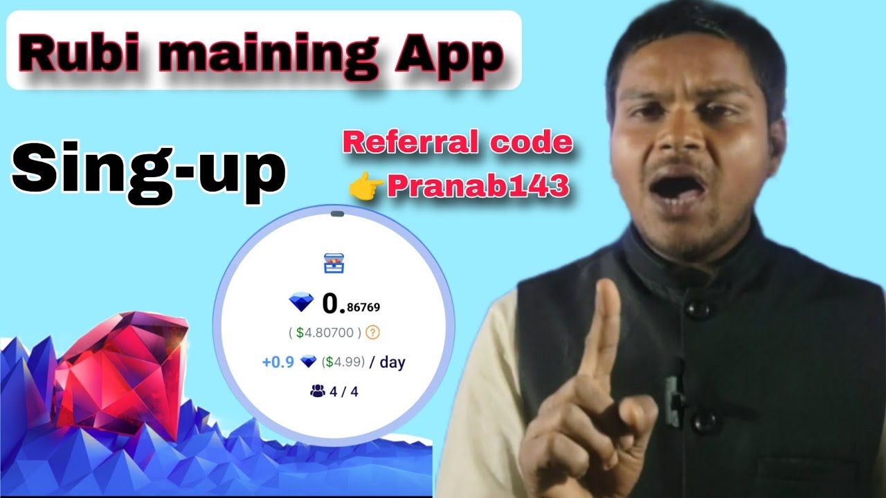 Rubi maining App Sing-Up Process // Rubi Mining App Use Referral Code 👉 Pranab143