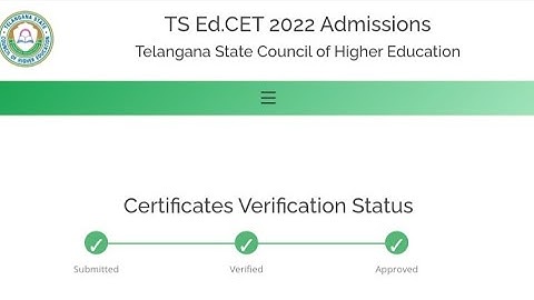 Tsedcet certificate verification 2023|| Counselling for B.ed admissions || Approved for web options