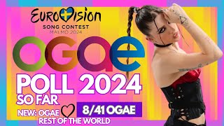 Eurovision 2024: OGAE 2024 Poll (So Far) Results 8/41 | New: OGAE Rest Of The World 🌍