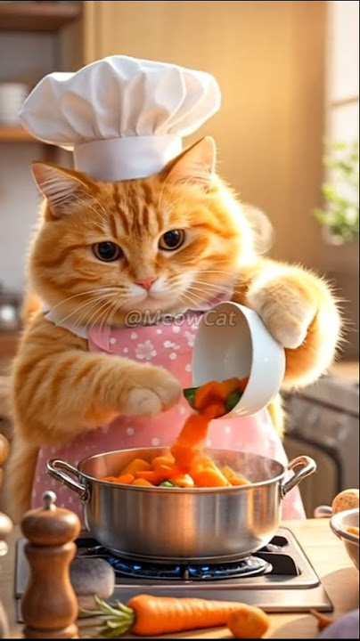 Download lagu Rainy Day? Time for My Homemade Vegetable Soup #cat #catcooking #orangecat #shorts #ai