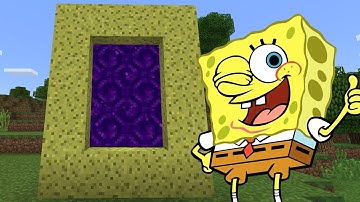 MCPE: How To Make a Portal to the Spongebob Dimension