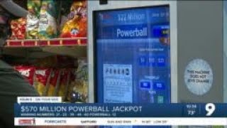 $570 million jackpot one of the largest in Powerball history