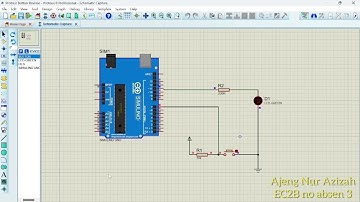 Simulasi Arduino kendali LED dengan Push Button Pull Down Resistor
