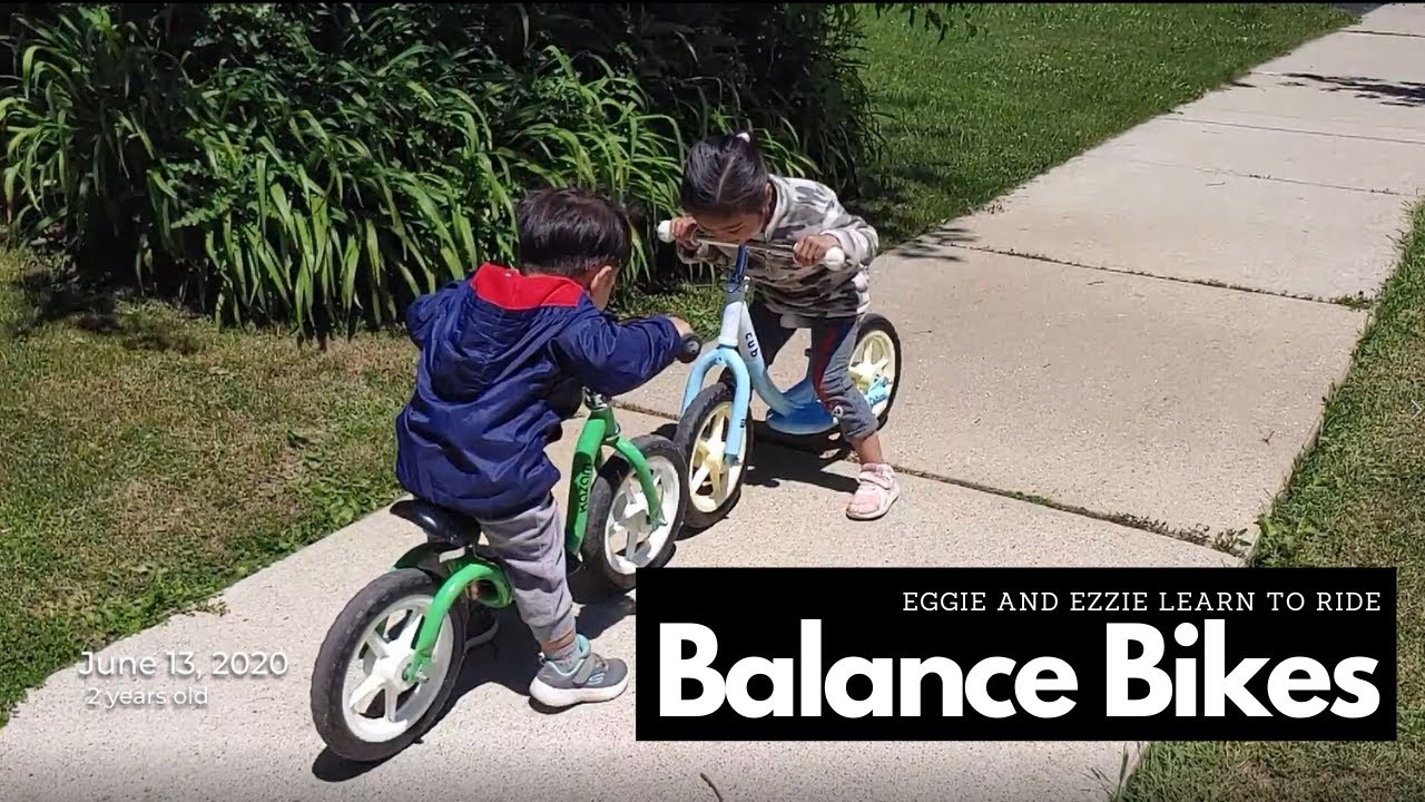 Toddlers Learn to Ride Balance Bikes Progress video YouTube