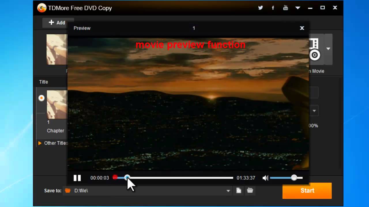 How to copy DVD main movie with TDMore Free DVD Copy?