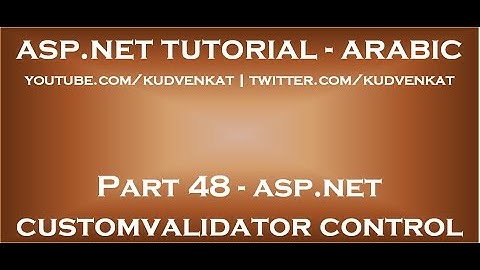 ASP NET CustomValidator control in arabic