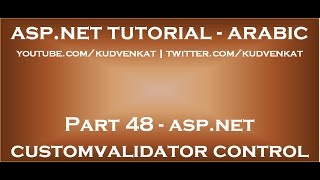 ASP NET CustomValidator control in arabic