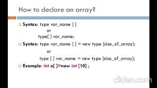 Array in JAVA | JAVA | 3350703 | Kadi Sarva Vishwavidyalaya