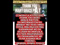 CONGRATULATIONS! THANK YOU! GENERAL POQUIZ TO MARY GRACE  WOW!#comedy#jokes#funny#foryou#shorts