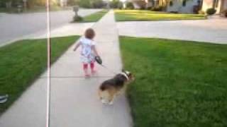 Emily 18 months walking clover