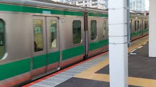 E233系7000番台ハエ117編成武蔵小杉駅発車