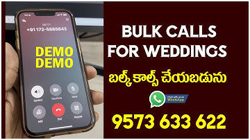 Telugu Wedding Calls Demo // Bulk Calls App Demo // Bulk Voice Calls Demo // Wedding bulk Calls Demo