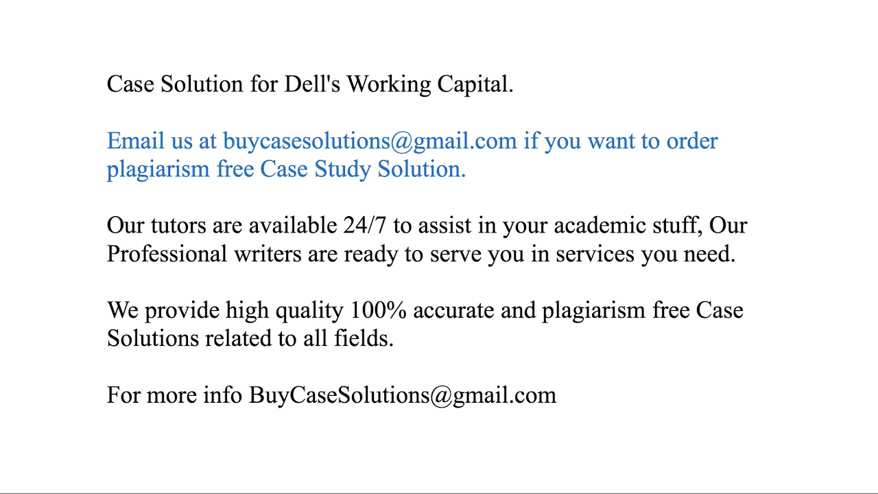 quantification of dells competitive advantage dell cash conversion cycle