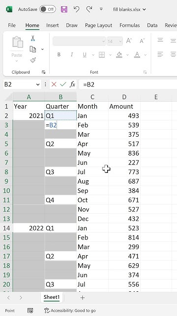 fill-blanks-with-above-value-in-excel-shorts-youtube