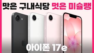 맛은 구내식당 멋은 미슐랭 아이폰 17E