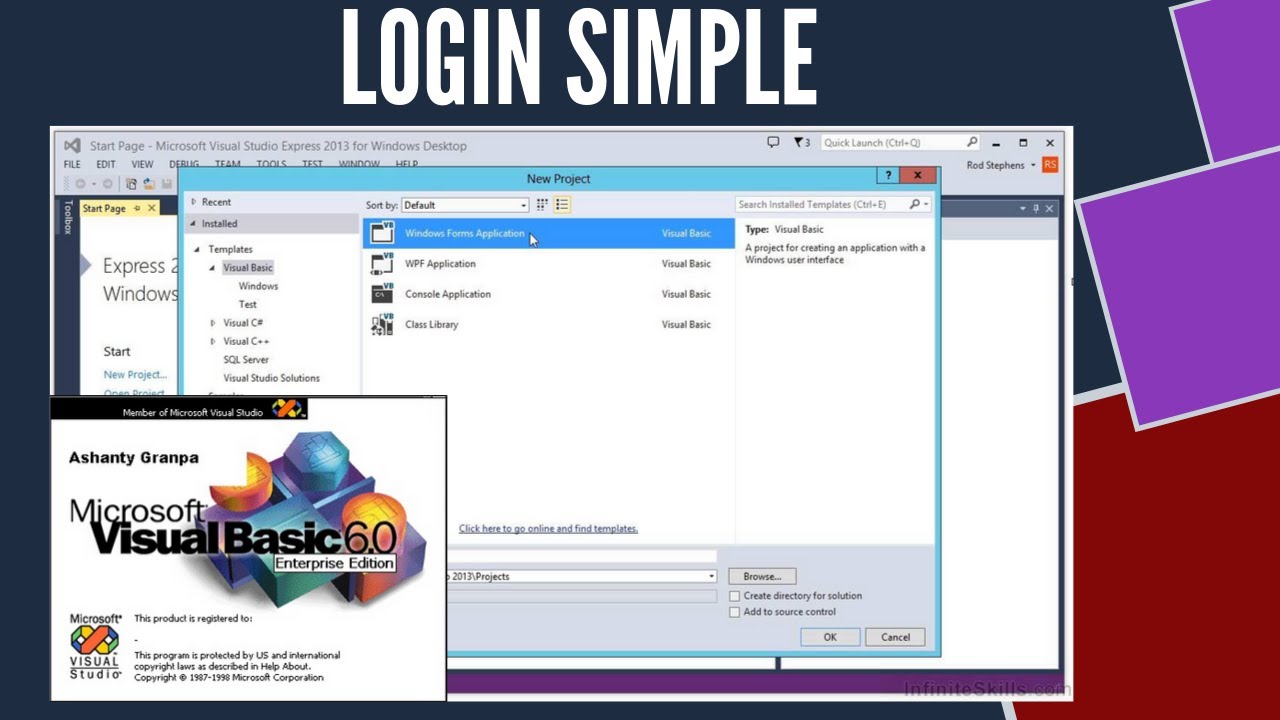 VISUAL BASIC 6.0- LOGIN SIMPLE (HD) - YouTube