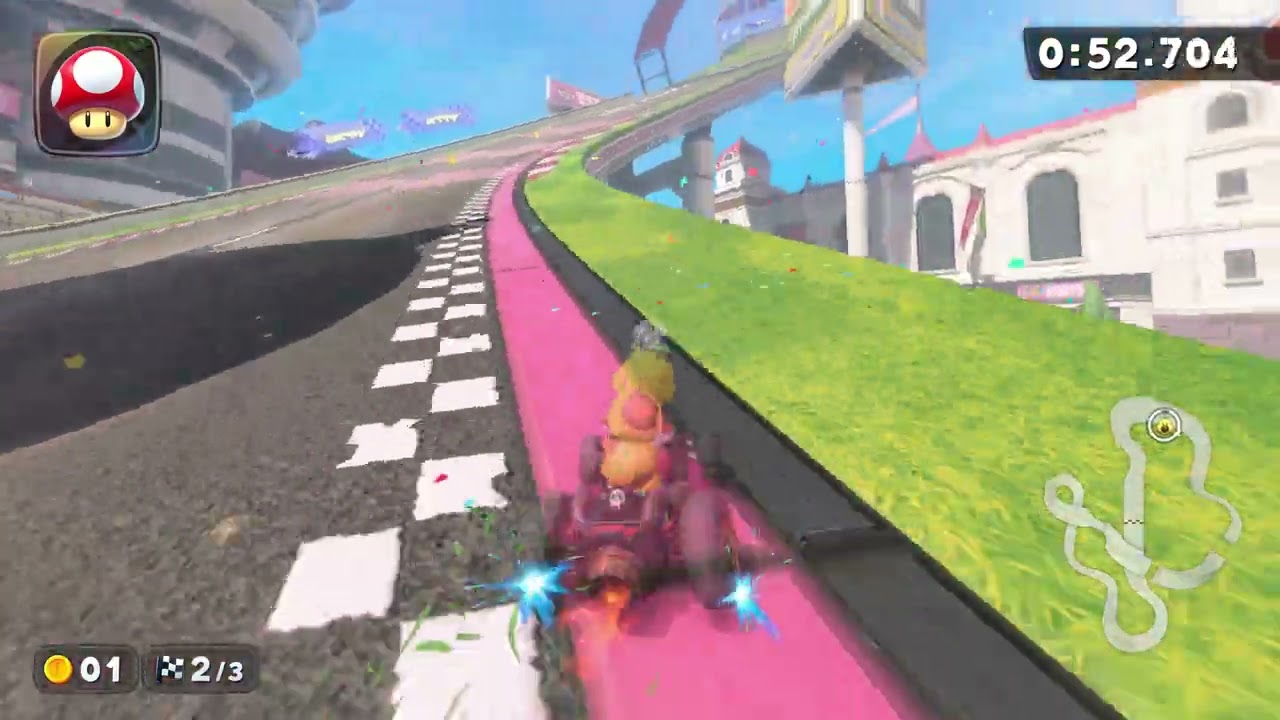 Peach Stadium - 2:16.993 - ありすがわ (Mario Kart World world