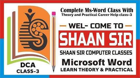 3 Close, Exit, Word OptiON II Shaan Sir IIII Ms-Word Class-3 DCA