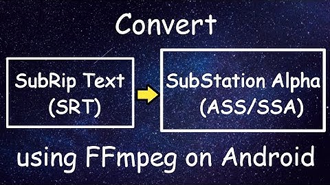 How to convert an SRT file to ASS/SSA?