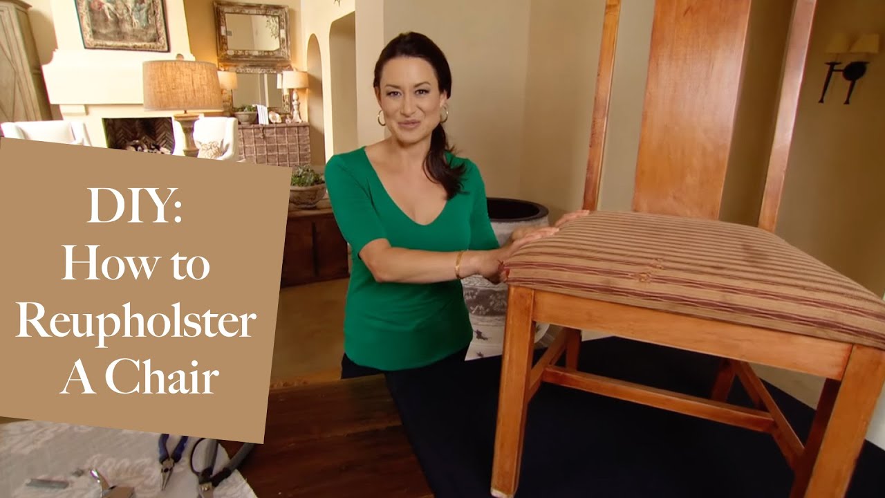 DIY: How to Reupholster A Chair - YouTube