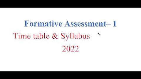 AP FA1 Exam Dates Formative Assessment-1 Time Table for Academic Year 2022-23 | FA1 Exams Time table
