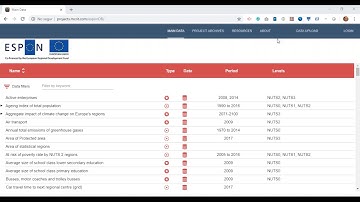 e-Learning ESPON Database Portal - Session 1