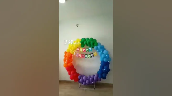 Kids Birthday Decoration #shorts #decoration #birthday #balloondecor #pune #rainbow #theme #colors