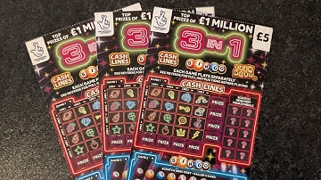 £15 of the Brand New 3 in 1 Allwyn UK National Lottery Scratch Cards.
