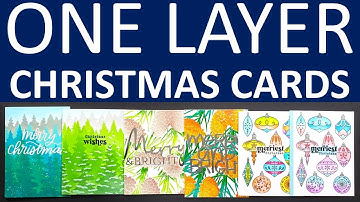 Easy Christmas Cards - One Layer and Mail friendly | Layering stencils