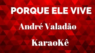 Video thumbnail of "porque ele vive - Harpa Cristã  André Valadão ( Karaokê )"
