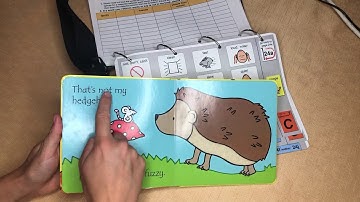 Reading “that’s not my hedgehog” modelling PODD