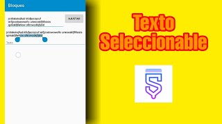 Texto de Textview seleccionable (Bonus) - Sketchware Latino screenshot 2