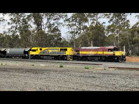 TasRail 2009 2052 #46 Coal train departing Conara Junction