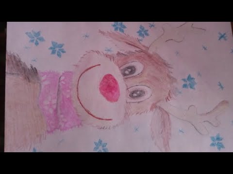 Как нарисовать Новогоднего олененка, поэтапно Идеи для рисования How to draw a New year deer