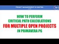 CRITICAL PATH/S FOR MULTIPLE OPENED PROJECTS IN PRIMAVERA P6