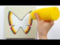 (296) Colorful butterfly | Swipe & Reverse dip technique | Fluid Acrylic Pouring | Designer Gemma77