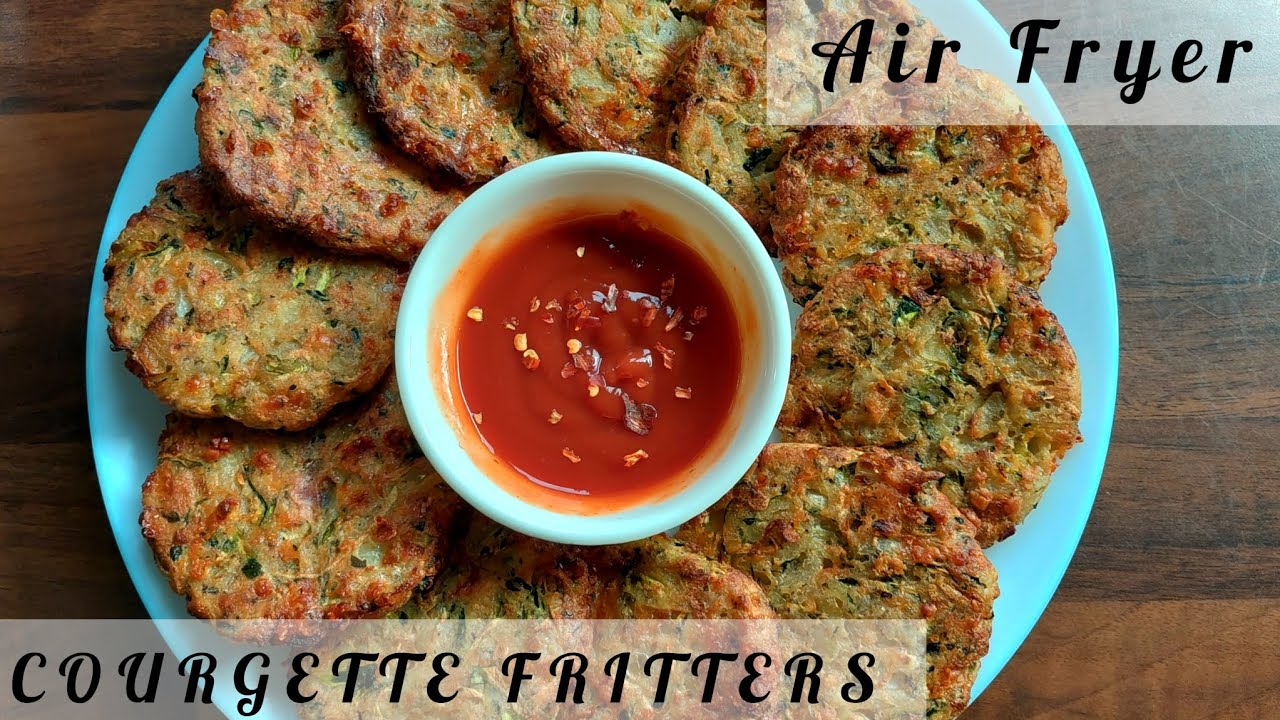 Yummy Air Fryer Courgette Fritters delicious Zucchini Fritters recipe