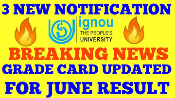 IGNOU 3 NEW NOTIFICATION GRADE CARD JUNE RESULT 2019 COMPLETE INFORMATION MUST WATCH