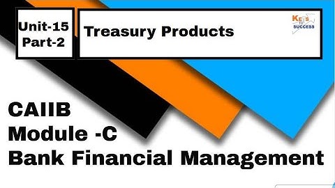 CAIIB BFM Module C: Unit 15 Treasury Product - Part 2