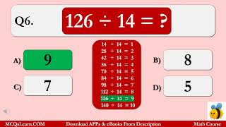 Grade 3 Division Quiz | Division by 13 & 14 | Class 3 Math Quiz for Kids | Download App & e-Book