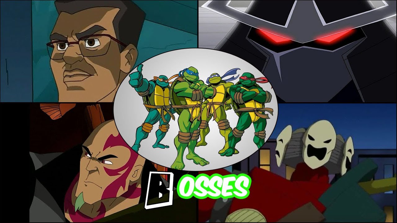 Teenage Mutant Turtles 2003 - All Bosses Fights