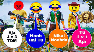 Random Pro Player call me noob and I challenge for TDM Room 2vs2/PUBG MOBILE/PART 1/SAIKAT GAMERX/