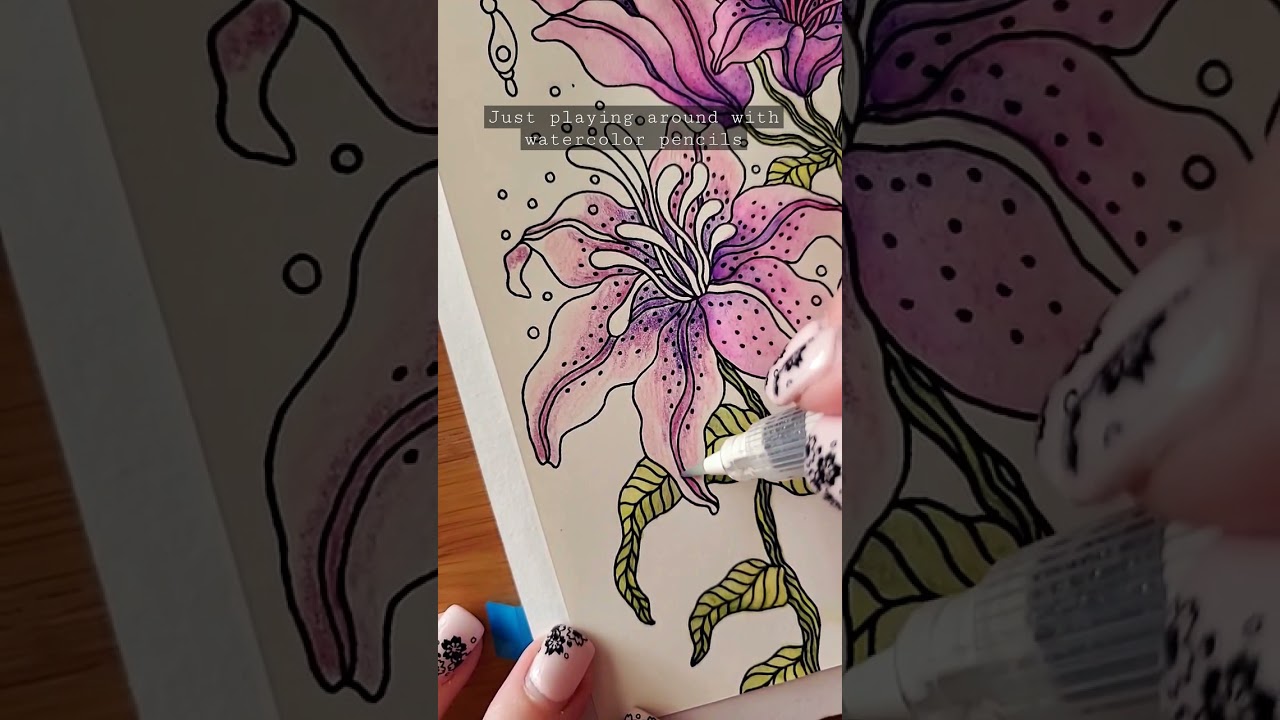 Playing around with my Arteza Watercolor pencils (layer one)