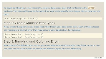 Building a Hierarchy of Errors in Swift