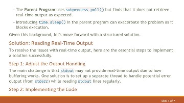 Mastering subprocess.poll(): Real-Time Output Handling in Python