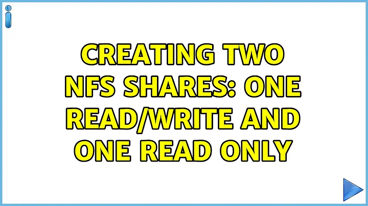 Creating Two NFS Shares: One Read/Write and One Read Only